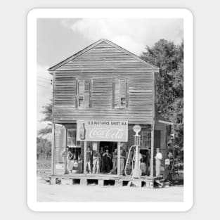 General Store & Post Office, 1935. Vintage Photo Sticker